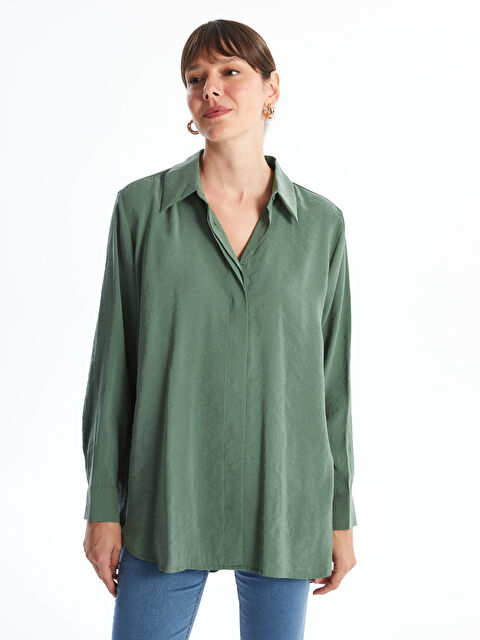 LCWAIKIKI Classic Kadın Düz Gömlek Tunik - W4FS56Z8-V9W