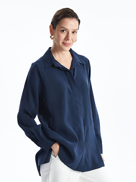 LCWAIKIKI Classic Kadın Düz Gömlek Tunik - W4FS56Z8-YFD