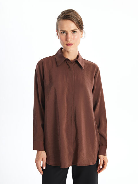 LCWAIKIKI Classic Kadın Düz Gömlek Tunik - W4FS56Z8-YKC