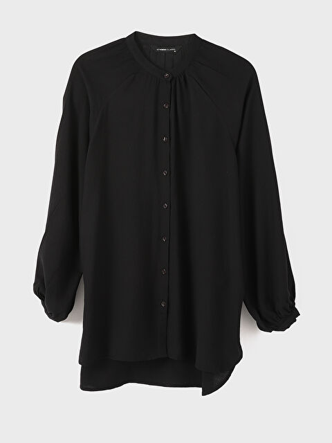 LCWAIKIKI Classic Grandad Collar Women's Shirt Tunic - W4FU32Z8-CVL