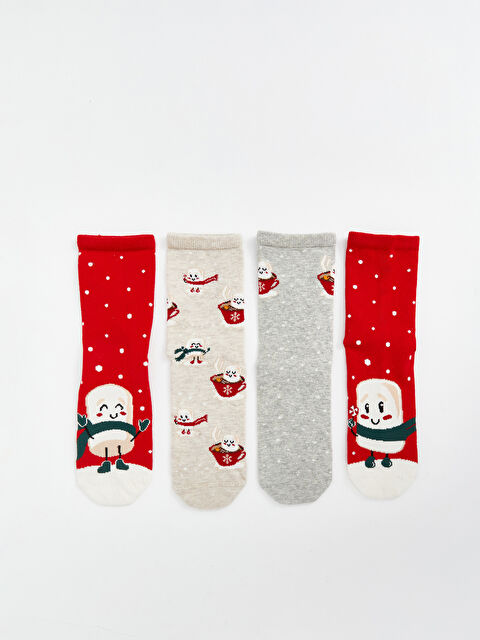 LCW DREAM Yılbaşı Temalı Kadın Soket Çorap 3'lü - W4FV19Z8-GYE