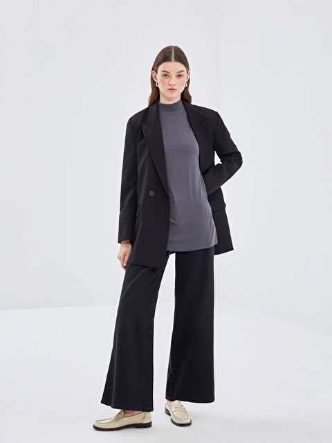 LCW Modest Kadın Dik Yaka Düz Tunik - W4FV41Z8-HKS