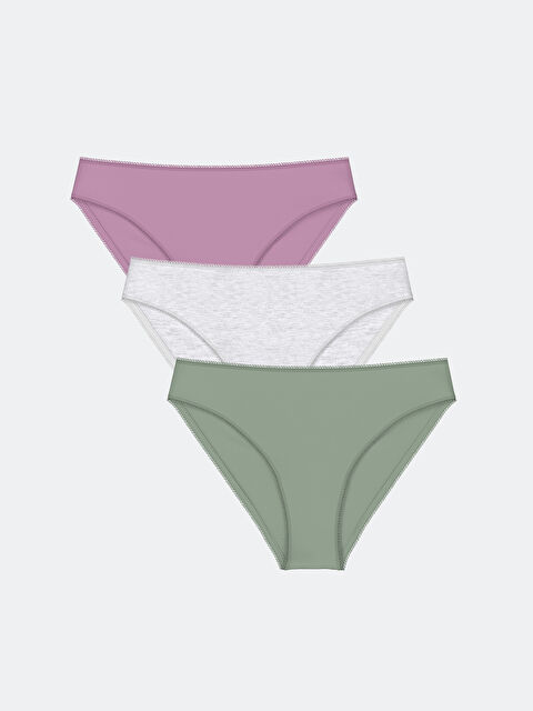 LCW DREAM Düz Bikini Külot 3'lü Paket - W4G101Z8-VCN