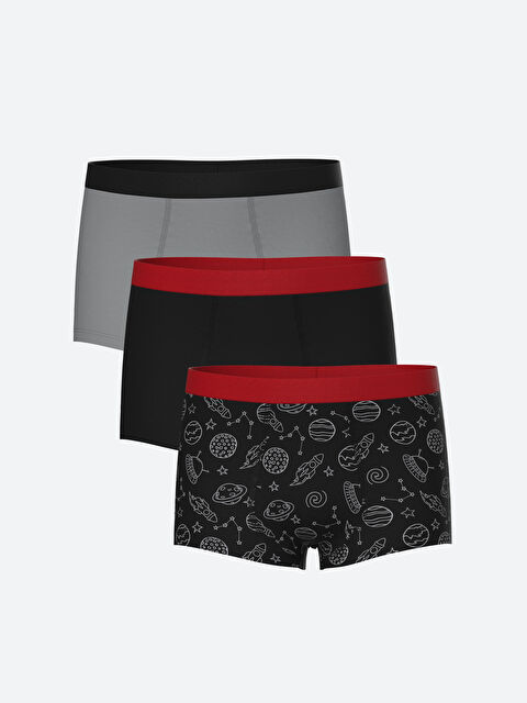 LCW Kids Baskılı Erkek Çocuk Boxer 3'lü - W4G121Z4-LQJ