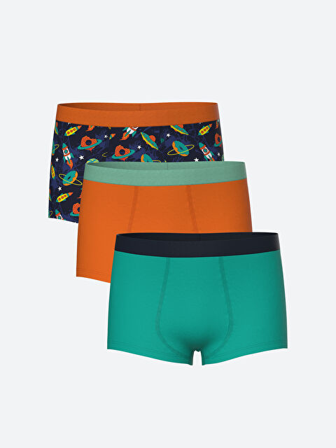 LCW Kids Baskılı Erkek Çocuk Boxer 3'lü - W4G123Z4-LQL