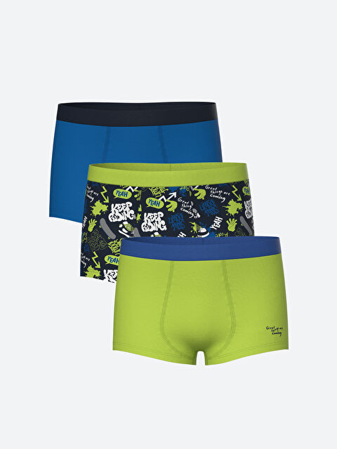 LCW Kids Baskılı Erkek Çocuk Boxer 3'lü - W4G134Z4-LSJ