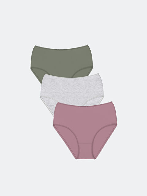 LCW DREAM Düz Klasik Külot 3'lü Paket - W4G140Z8-VCN