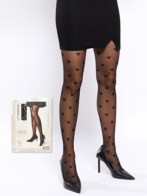 LCW DREAM 15 Denye Desenli Kadın Külotlu Çorap - W4G368Z8-J0F