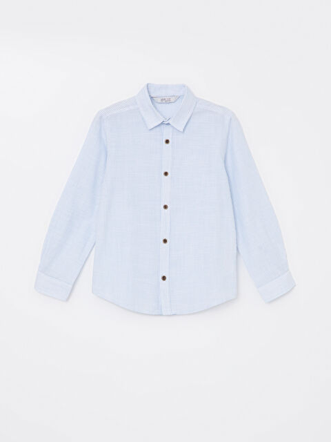 LCW ECO Striped Long Sleeve Boys' Shirt - W4G525Z4-LEN