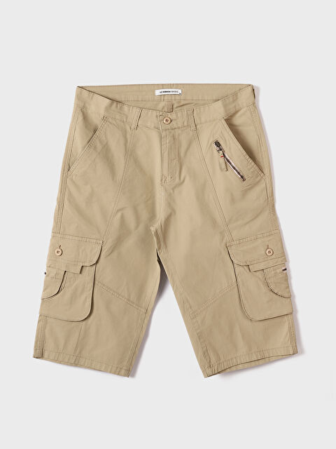 LCWAIKIKI Basic Standard Fit Twill Men's Cargo Shorts - W4G538Z8-FGZ
