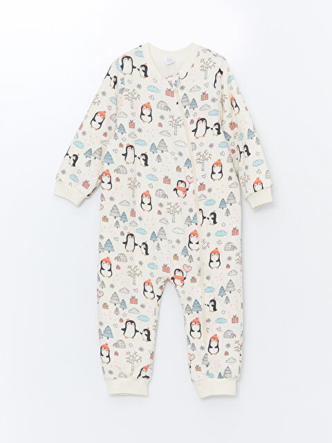 LCW ECO 1.6 Tog Baskılı Uzun Kollu Kız Bebek Uyku Tulum - W4G639Z1-LQB