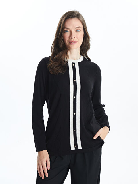 LCW Grace Bisiklet Yaka Kadın Triko Kazak - W4G646Z8-CVL