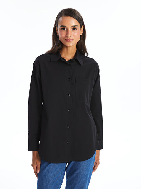 LCW Modest Oversize Poplin Kadın Gömlek - W4G676Z8-CVL