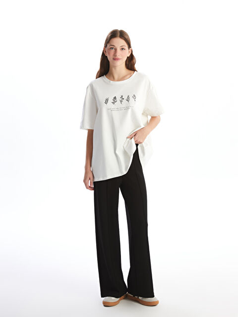 LCW Modest Beli Lastikli Düz Geniş Paça Kadın Eşofman Altı - W4G683Z8-CVL