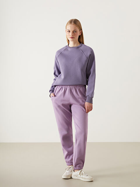 LCW Vision Elasticated Waist Women's Thick Jogger Sweatpants - W4GC12Z8-GSM