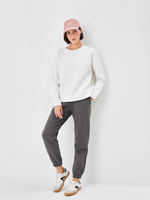 LCW Vision Elasticated Waist Women's Thick Jogger Sweatpants - W4GC12Z8-HKT