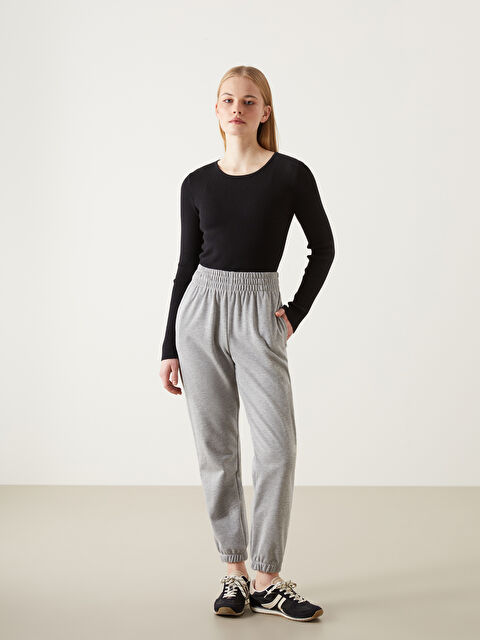 LCW Vision Elasticated Waist Women's Jogger Sweatpants - W4GC28Z8-JMD