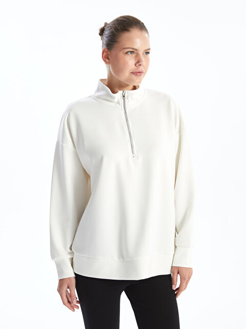 LCW Comfort Dik Yaka Kadın Sweatshirt Tunik - W4GE56Z8-V58