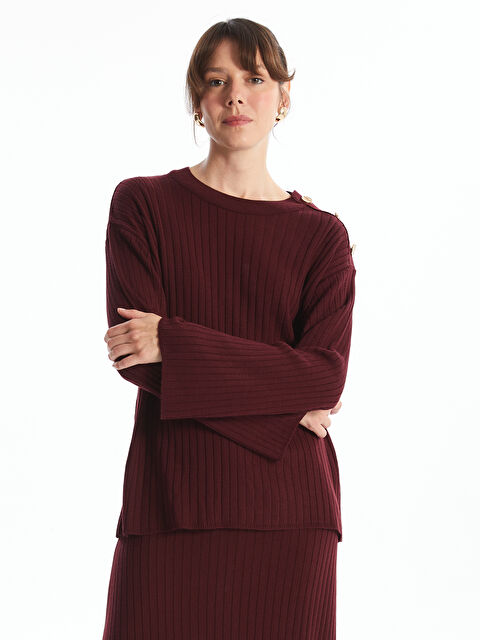 LCWAIKIKI Basic Bisiklet Yaka Kadın Triko Kazak - W4GE63Z8-JEX