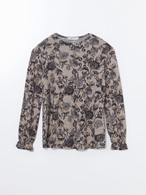 LCW Grace Bisiklet Yaka Desenli Kadın Bluz - W4GF34Z8-LQA