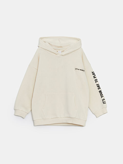 LCW Kids Kapüşonlu Erkek Çocuk Sweatshirt - W4GG86Z1-QVK