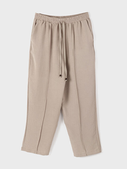 LCW Vision Elastic Waist Wide Leg Women's Trousers - W4GG93Z8-GD0