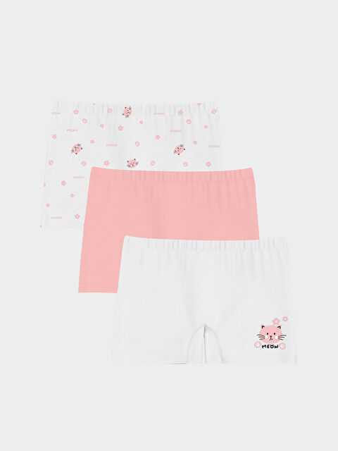 LCW Kids Baskılı Kız Çocuk Boxer 3'lü - W4GJ92Z4-LRA
