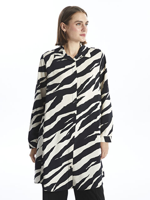 LCWAIKIKI Classic Desenli Kadın Gömlek Tunik - W4GJ94Z8-LQJ