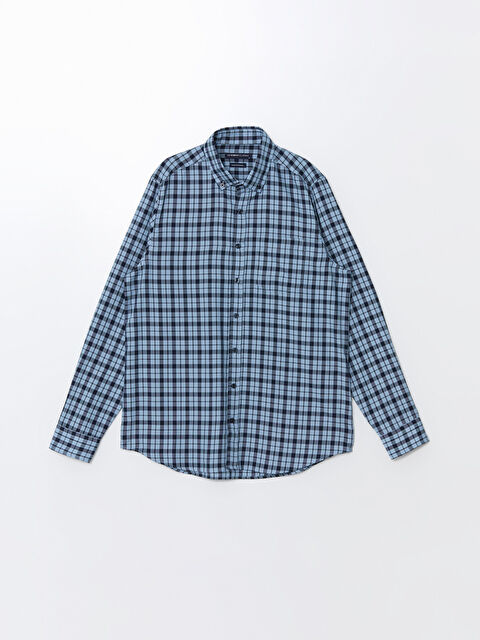 LCWAIKIKI Classic Regular Fit Long Sleeve Plaid Men's Shirt - W4GK14Z8-LLC