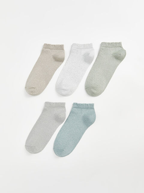 LCW DREAM Kadın Düz Patik Çorap 5'li - W4GK94Z8-G5M