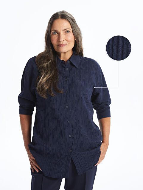 LCWAIKIKI Classic Dokulu Kadın Gömlek - W4GL14Z8-YWH