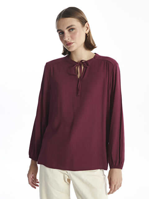 LCWAIKIKI Classic Bağlamalı Yaka Kadın Bluz - W4GL20Z8-HJC