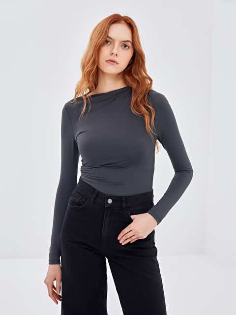 LCW Vision Bisiklet Yaka Kadın Body - W4GM63Z8-HEF