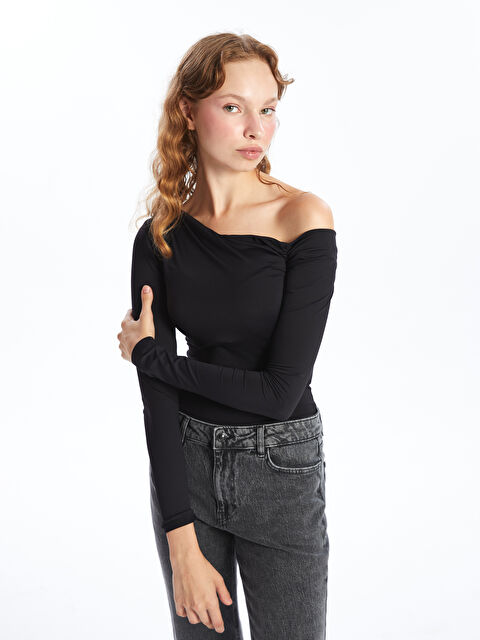 LCW Vision Kayık Yaka Kadın Bluz - W4GM66Z8-CVL