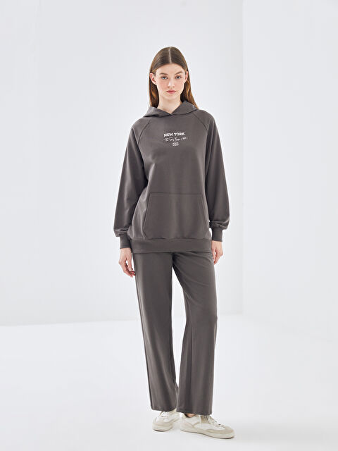 LCW Modest Beli Lastikli Baskılı Kadın Eşofman Altı - W4GQ07Z8-QFF