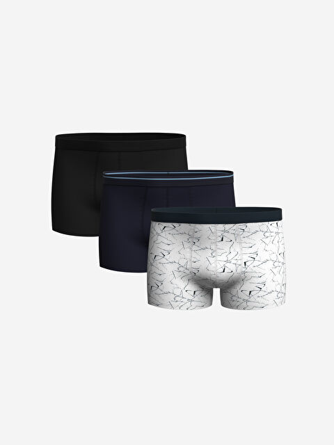 LCW ECO Standart Kalıp Pamuklu Esnek Erkek Boxer 3'lü - W4GS05Z8-M0T