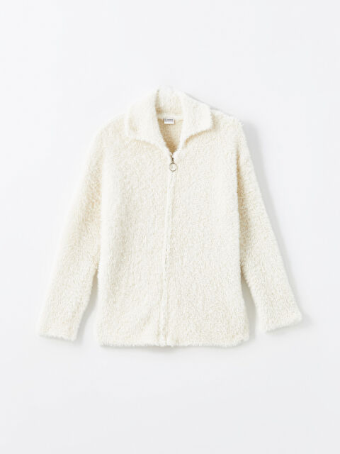 LCW Kids Polo Yaka Kız Çocuk Triko Hırka - W4GS40Z4-FDW