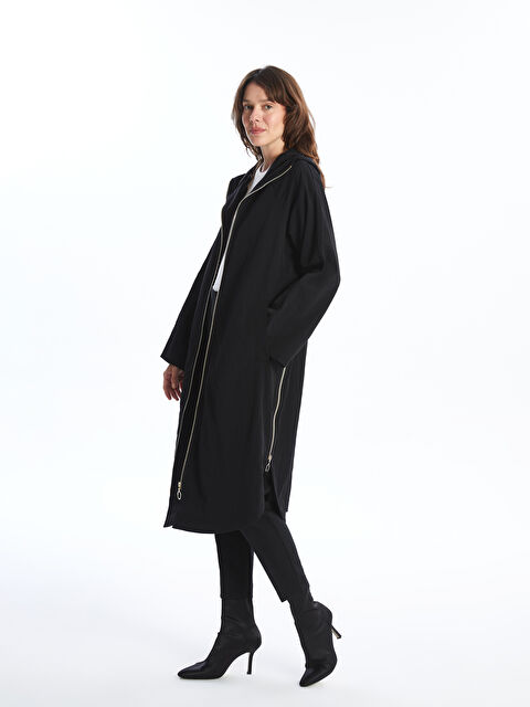 LCWAIKIKI Classic Kapüşonlu Düz Uzun Kollu Kadın Tunik - W4GS60Z8-CVL