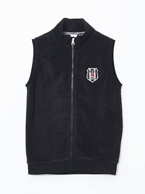 LCW Kids Dik Yaka Beşiktaş Nakışlı Polar Erkek Çocuk Yelek - W4GS75Z4-CVL