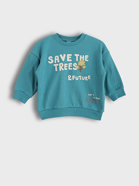 LCW Kids بلوزة رياضية برقبة دائرية للأولاد - W4GT37Z1-GNR