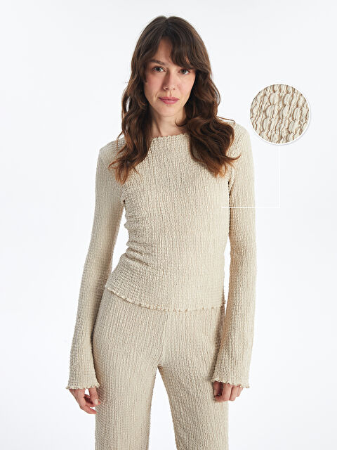 LCW Vision Bisiklet Yaka Dokulu Kadın Body - W4GT77Z8-VF5