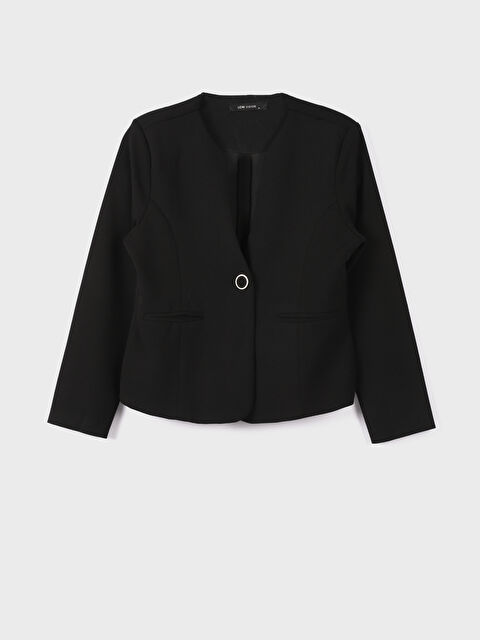 LCW Vision Button Closure Plain Long Sleeve Women's Jacket - W4GU03Z8-CVL