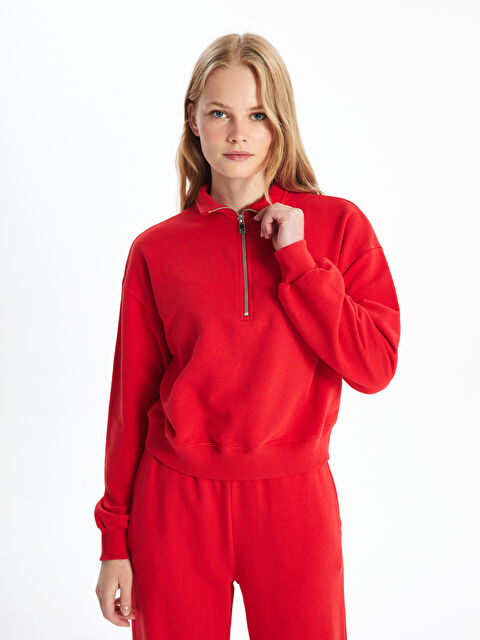 LCW Vision Dik Yaka Kadın Sweatshirt - W4GV49Z8-KYV