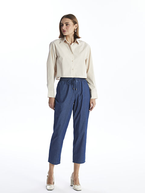 LCW Jeans Elasticated Waist Carrot Fit Women's Jeans - W4H013Z8-563