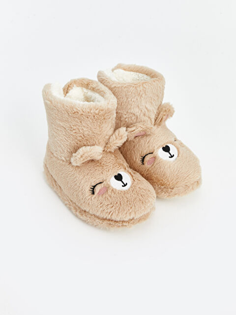 LCW STEPS Hayvan Figürlü Pelüş Kız Çocuk Ev Botu - W4H204Z4-SHH