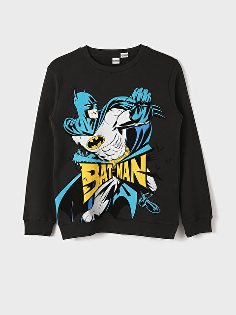 LC WAIKIKI Crew Neck Batman Printed Boys' Sweatshirt - W4H264Z4-R34