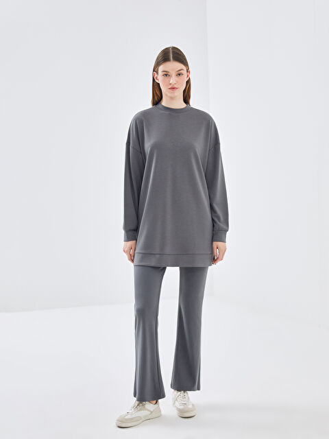 LCW Modest Beli Lastikli İspanyol Paça Kadın Eşofman Altı - W4H317Z8-HGL