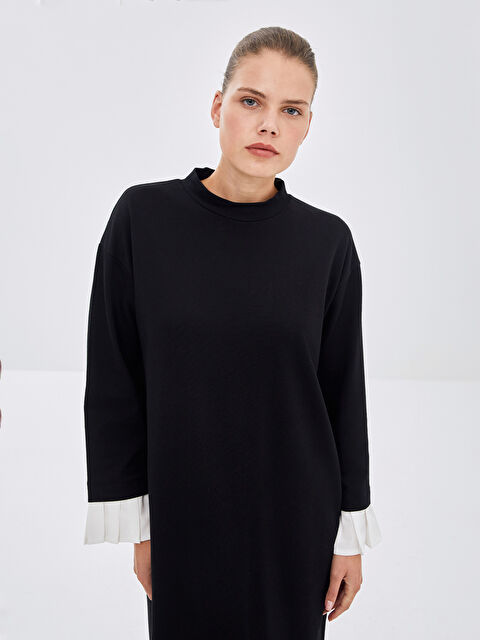 LCW Modest Bisiklet Yaka Elbise - W4H324Z8-RQL