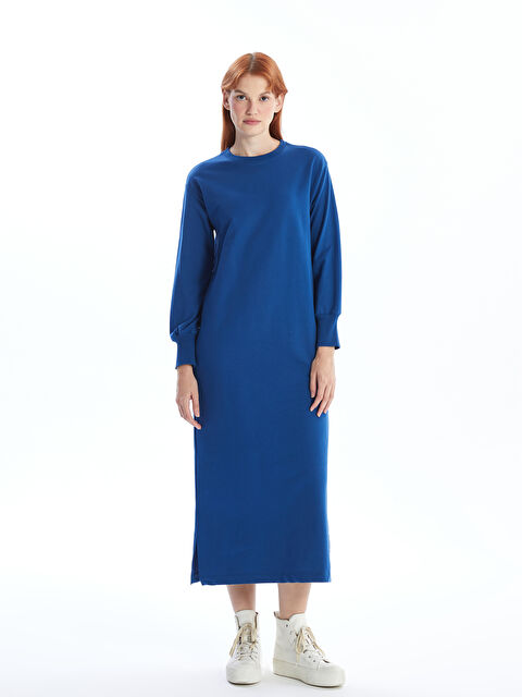 LCW Modest Bisiklet Yaka Kadın Sweatshirt Elbise - W4H331Z8-JJS