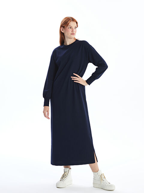 LCW Modest Bisiklet Yaka Kadın Sweatshirt Elbise - W4H331Z8-VZX